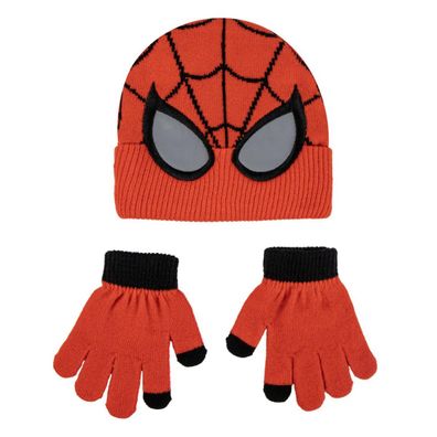 Spiderman 2er Set Kinder Winter Accessoire set mit Handschuh