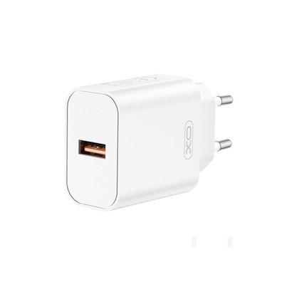 XO CE33 Schnellladegerät 18?W QC, 1× USB-A, Weiß