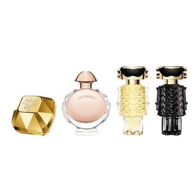 Paco Rabanne Miniatur Geschenkset: Lady Million 5 ml & Olympea 6 ml & Fame 4 ml