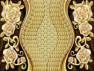 Vlies Fototapete Wandtapete Wandbilder Dekorativ 3D Effekt Motive Blume 11559