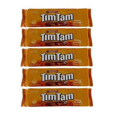 Tim Tam Chewy Caramel Biscuits Pack of 5 5x175 g
