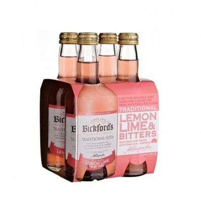 Bickford's Lemon Lime & Bitters - Australian Import 4x275 ml