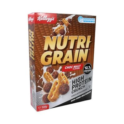 Kellogg's Nutri-Grain Choc Malt High Protein Crunch [MHD: 19.08.2025] 500 g
