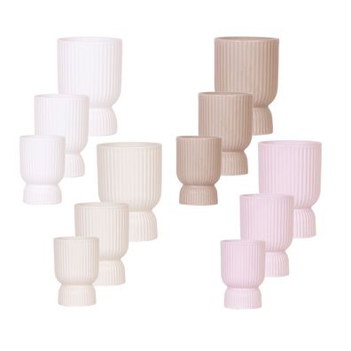 Übertopf "Diabolo" - klassische Form - zarte Pastellfarben - verschieden