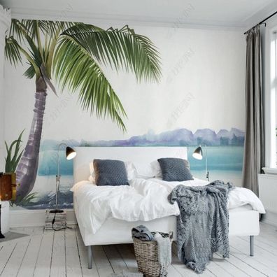 Vlies Fototapete Wandtapete Wandbilder Meer Kokosnussbaum Mittelmeer 11550