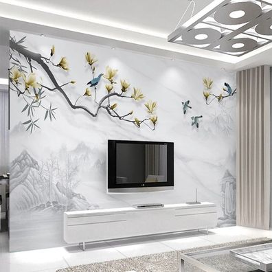 Vlies Fototapete Wandtapete Wandbilder Tuschelandschaft Pinselführung 2410