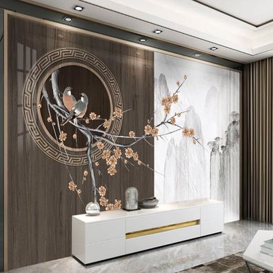 Vlies Fototapete Wandtapete Wandbilder Blumen, Vögeln und Landschaften 11762