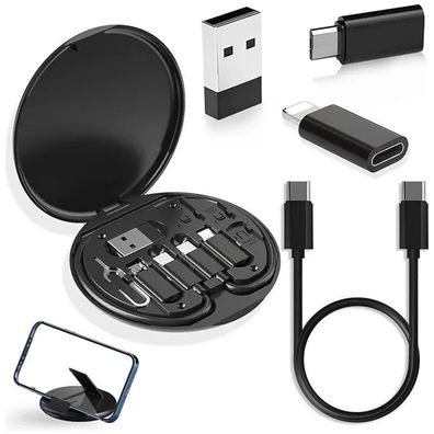60W Type-C Fast Charging Cable Kit - USB C/Micro/Lightning Adapter & OTG