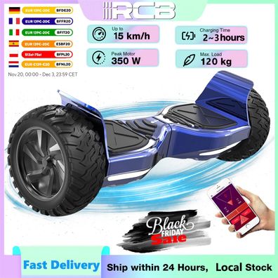 RCB 8.5" All-Terrain Hoverboard - APP Control, Bluetooth LED, Powerful Motor