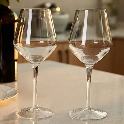 High-Capacity Tritan Plastic Wine Glass - Unbreakable, Clear Goblet