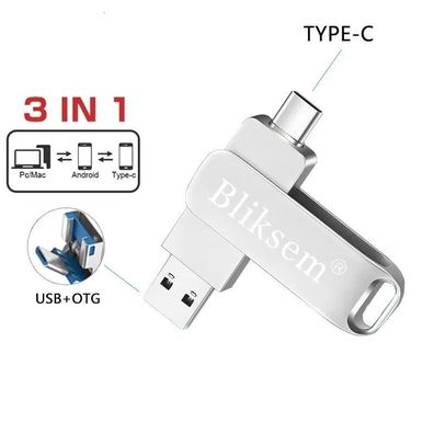 Type-C Flash Drive 32GB/64GB - OTG, High Speed, 3-in-1 USB Metal Pen Drive