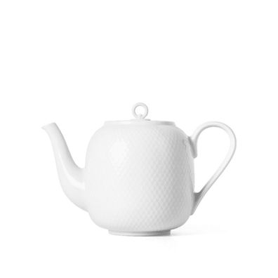 Lyngby Porcelæn 201203 Teekanne Rhombe aus weissem Porzellan - 1,9 l