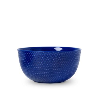 Lyngby Porcelæn 201915 Salat & Servierschüssel in sattem Blau ? 22 cm