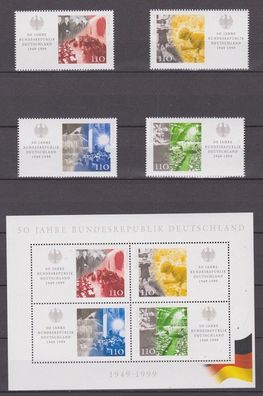 BRD 1999 postfrisch MiNr. 49 + 2051-2054 50 Jahre Bundesrepublik Deutschland