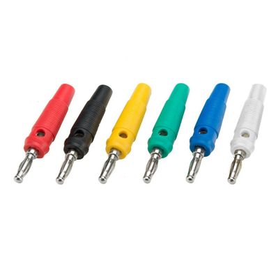 10x Bananenstecker 4mm Laborstecker Schraubbar Büschelstecker verschiedene Farbe