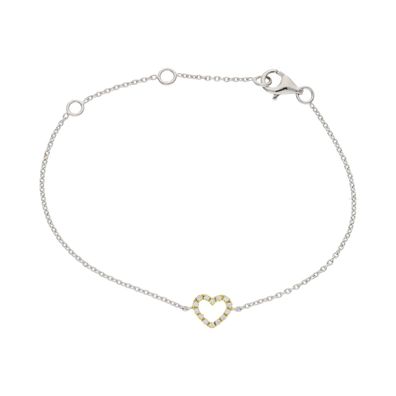 Armband Silber 925 Gold plattiert Zirkonia Herz JL10-03-3860 JuwelmaLux