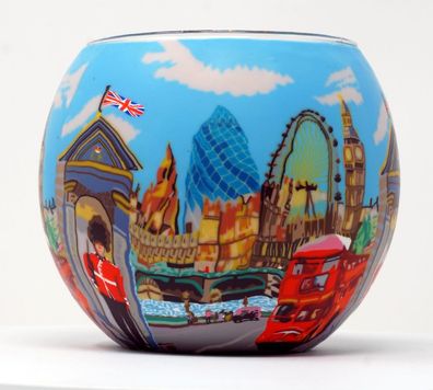 Kerzenfarm Windlicht Leuchtglas London