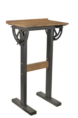 Stehpult Ledgends Rednerpult Homeoffice Teak Eisen Braun Schwarz