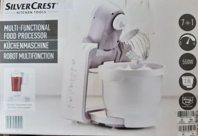 Silvercrest Küchenmaschine »SKM 550 B3« 550 W weiß/flieder mit Mixer