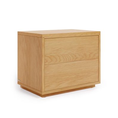 Nachttisch Abilen 53 x 36 x 44 cm MDF, Eichenfurnier Nachttisch Tisch Kommode