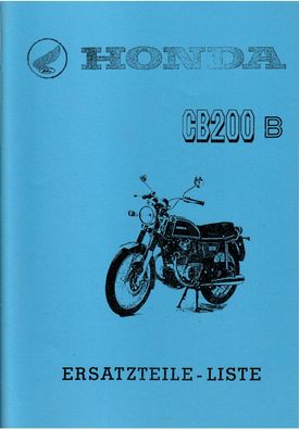 Eratzteile-Liste Honda CB 200 B, Motorrad, Oldtimer, Klassiker