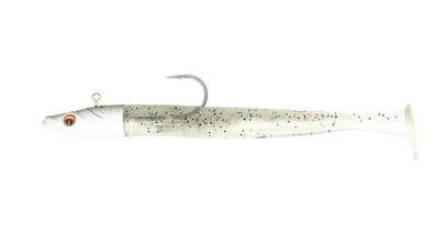 Major Craft Ceana Eely Shad Sandaal mit Jigkopf 7,5 cm Shiny Shad - Real Eye