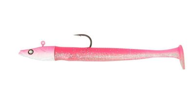 Major Craft Ceana Eely Shad Sandaal mit Jigkopf 7,5 cm Pink - Silver Eye