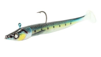 Major Craft Ceana Eely Shad Sandaal mit Jigkopf 7,5 cm Live Ghost / Iwashi - Silver E