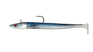 Major Craft Ceana Eely Shad Sandaal mit Jigkopf 13 cm Live Ghost / Saba - Real Eye