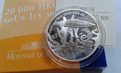 1,5 euro 2005 Frankreich Jules Verne 20000 Meilen unter dem Meer, 22,2g Silber PP