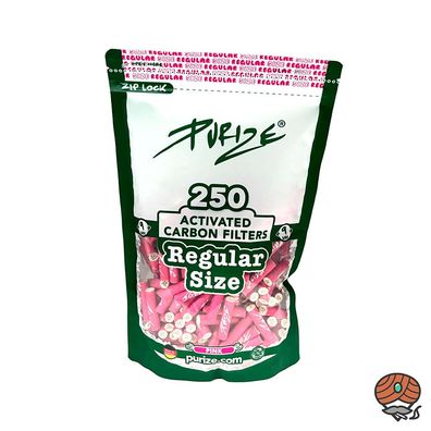 Purize Aktivkohlefilter, 250 Stück Regular pink