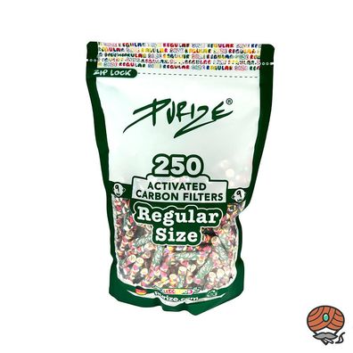 Purize Aktivkohlefilter Regular bunt, 250 Stück