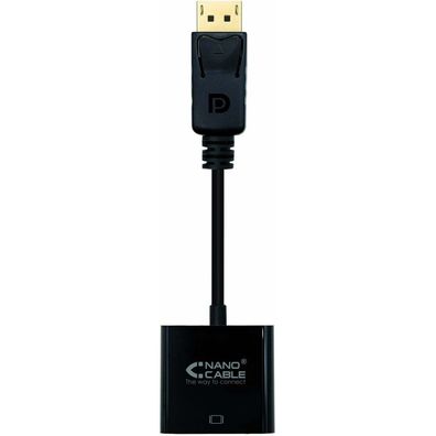 Nanocable 10.16.0602 - Display Port To Svga Converter, Dp/M-Svga/H, Black, 15
