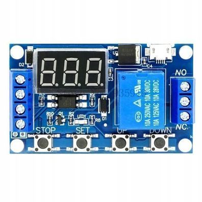 Rosfix Zeitrelais Modul Micro USB – 6–20V, 10A, 0–999 Min | 62×38×19 mm