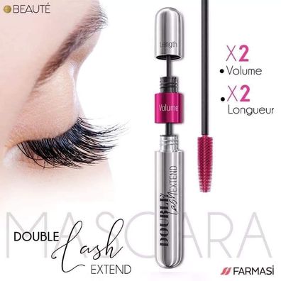KBruShop Farmasi Mascara - Double Lash Schwarz 12 ml