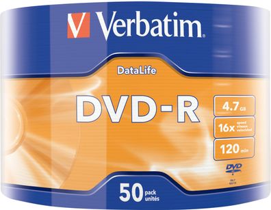Verbatim DVD-R 4.7GB/120Min/16x Eco-Pack (50 Disc)