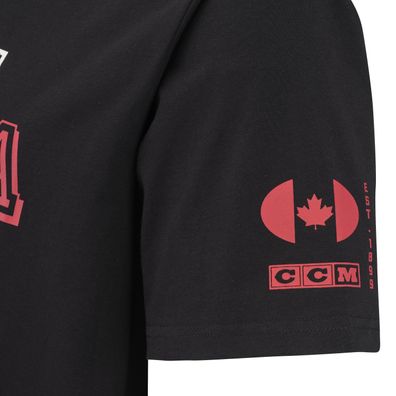 T-Shirt CCM FLAG TEAM CANADA BLACK Senior
