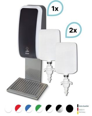 Schaumseifenspender SENSOR Cosmos + 2x1L Schaumseife + Halterung mit Auffangschale