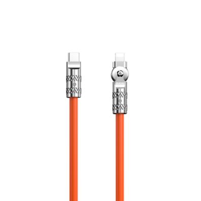 Dudao USB-C auf Kompatibel mit iPhone (Kabel) 180° Drehgelenk 30 W – Orange