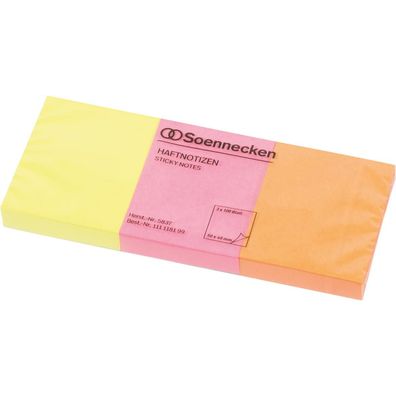 Soennecken Haftnotiz 5837 50x40mm neonfarben 3x100Blatt 3 St./Pack