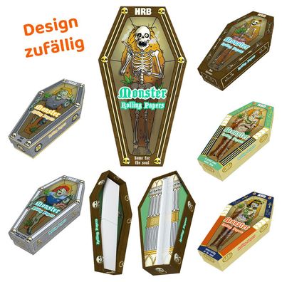 Snail Monster Karton-Sarg mit 32 Papers + 32 Tips, Mumie Zombie Skelett zufällig