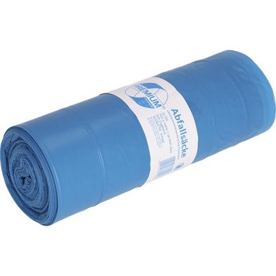 Premium Müllsack 10099 Zugband LDPE 120L blau