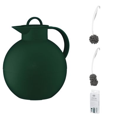 alfi KUGEL Isolierkanne – Vorteilsset mit Reinigungsbürste CLEAN FIX 30 cm