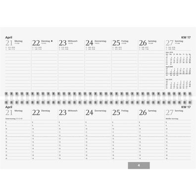 Glocken 5072321306 Querkalender 297x105cm 1W/2S 112S