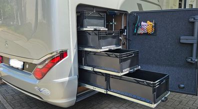 Wohnmobil Regal Tower 4 - 900/1200 Regalsystem Vollauszug Heckgarage
