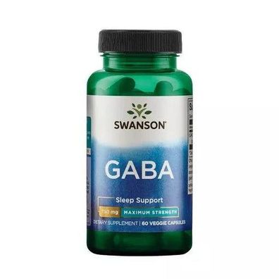 Swanson GABA 60 Vegan Kapseln 750mg
