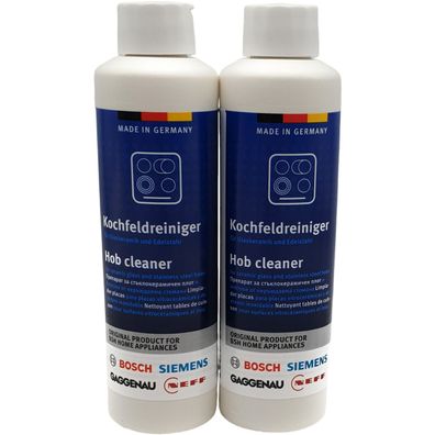 2x Siemens Bosch Glaskeramikreiniger für Kochfelder Keramik Induktion Edelstahl