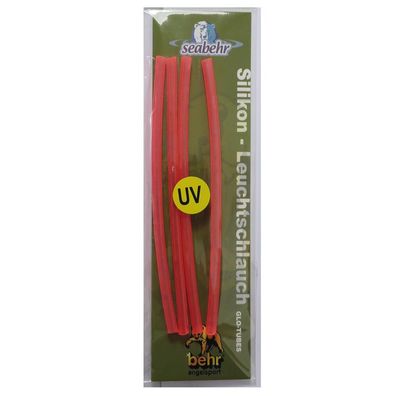 Silikonschlauch UV-aktiv fluoreszierender Schlauch 4 mm fluo-rot