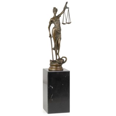 Moritz Bronzefigur Lady Justitia Höhe 34 cm 2,1 kg Skulptur Statue Antik-Stil histori