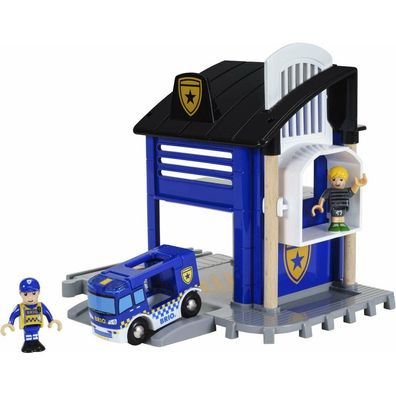 World Polizeistation mit Einsatzfahrzeug (blau/schwarz)